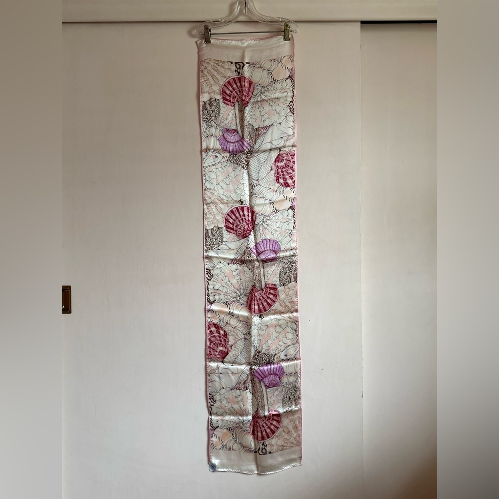 Smithsonian Shells Silk Scarf Foulard NIB NWOT Vintage 1990s